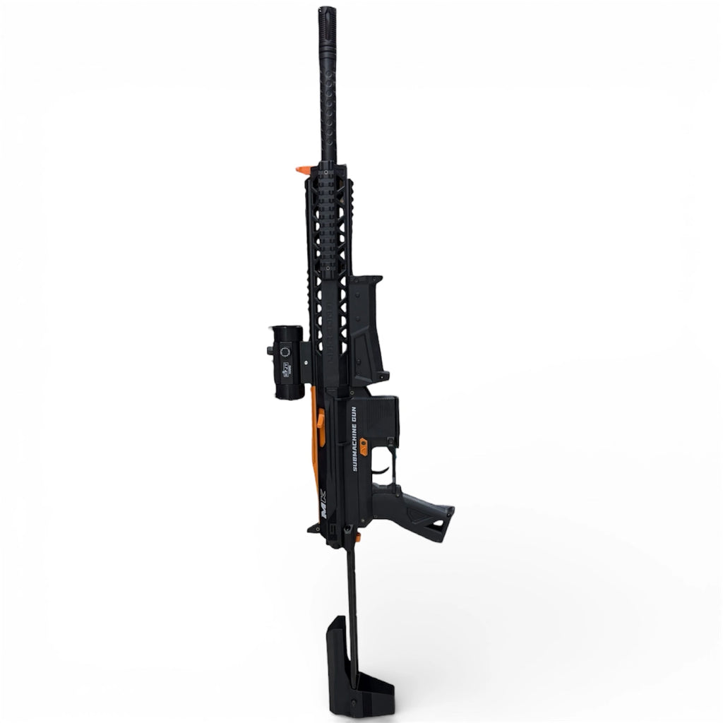 Tahito Toys MK Rifle Gel Blaster with blue and black design, featuring a long barrel and tactical grip for outdoor play.
