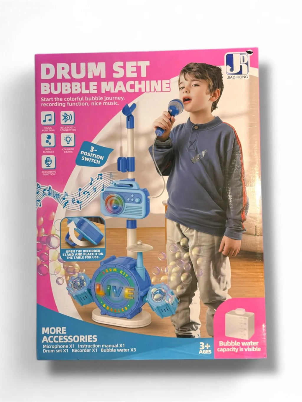 Drum Set with Bubble Machine Tahito toys