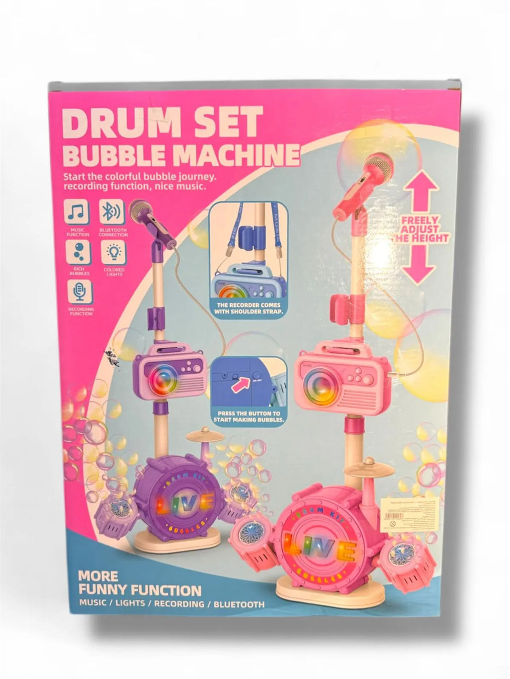 Drum Set with Bubble Machine Tahito toys