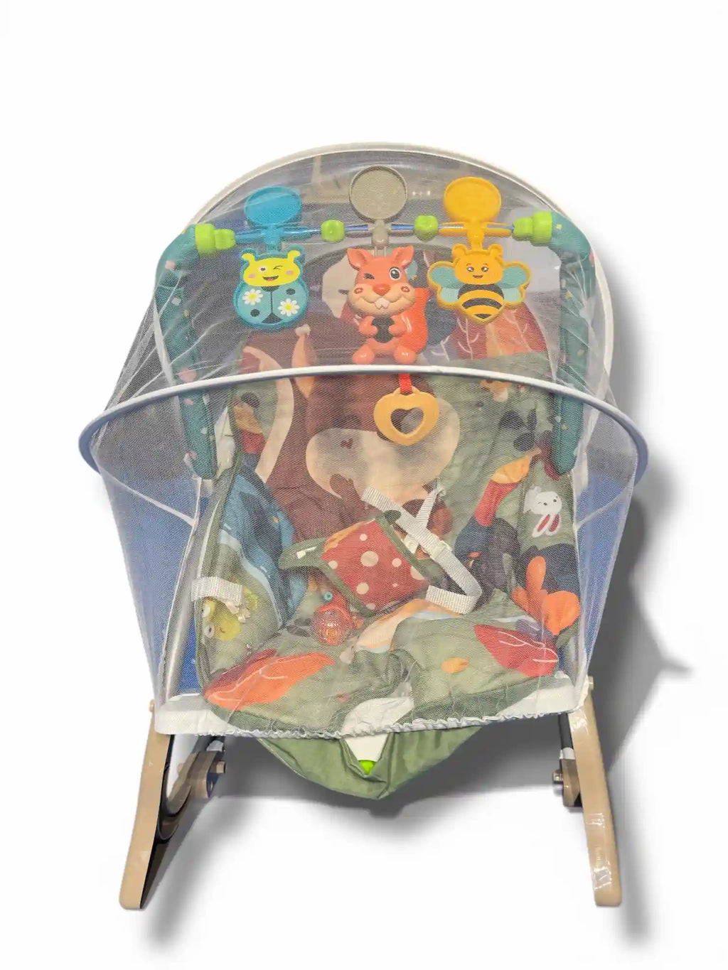 Infant to Toddler Comfort Rocker with Toys & Mosquito Net Tahito toys