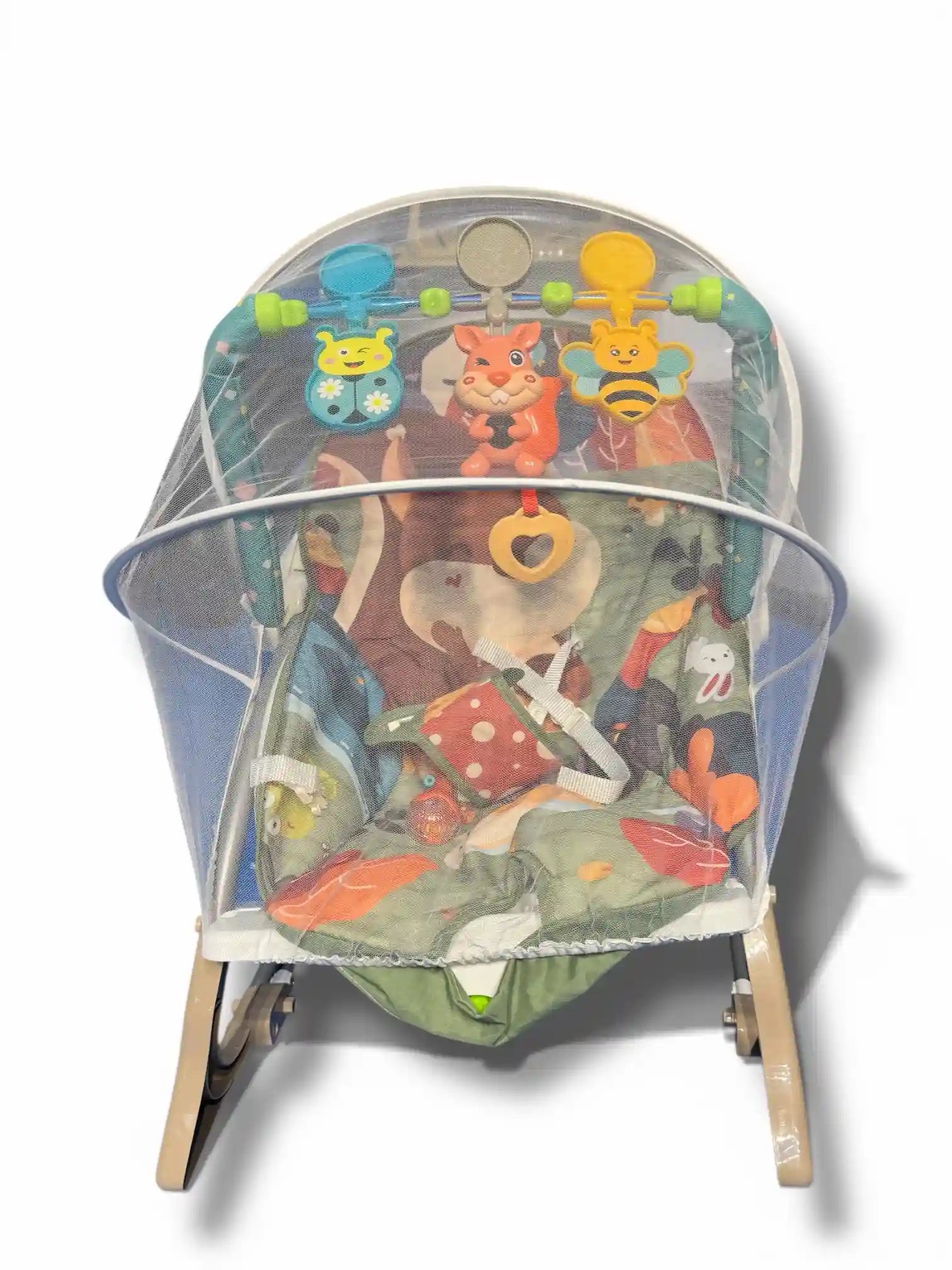Infant to Toddler Comfort Rocker with Toys & Mosquito Net Tahito toys