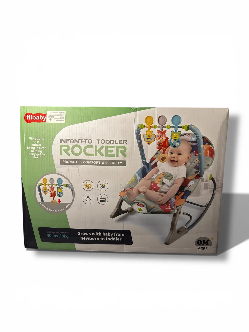 Infant to Toddler Comfort Rocker with Toys & Mosquito Net Tahito toys