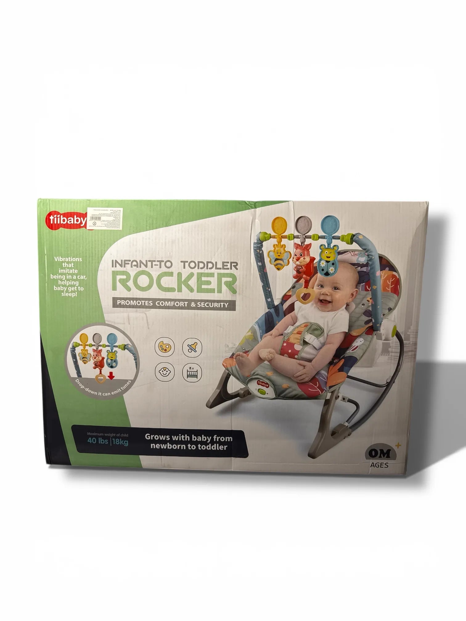 Infant to Toddler Comfort Rocker with Toys & Mosquito Net Tahito toys