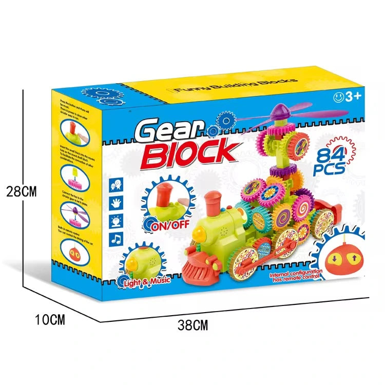 Gear Block – Light & Music Building Set (84 PCS) Tahito toys