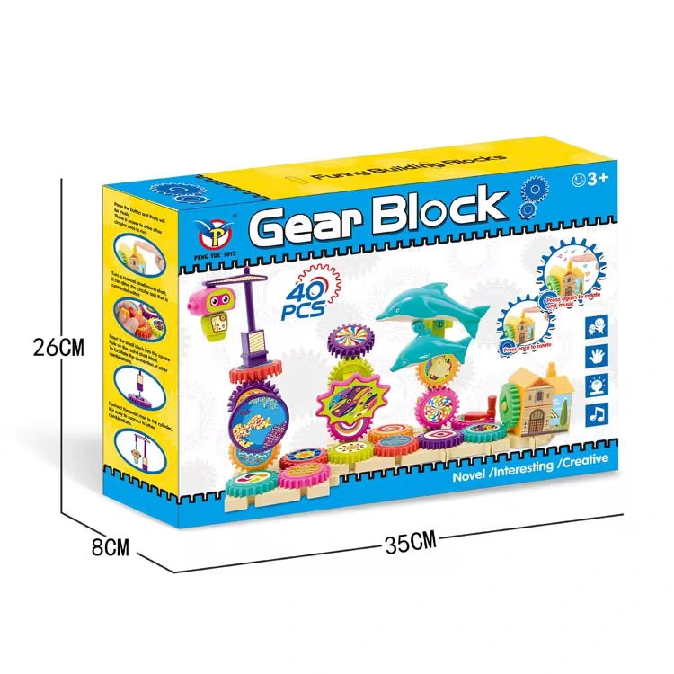 Gear Block – Light & Music Building Set (84 PCS) Tahito toys
