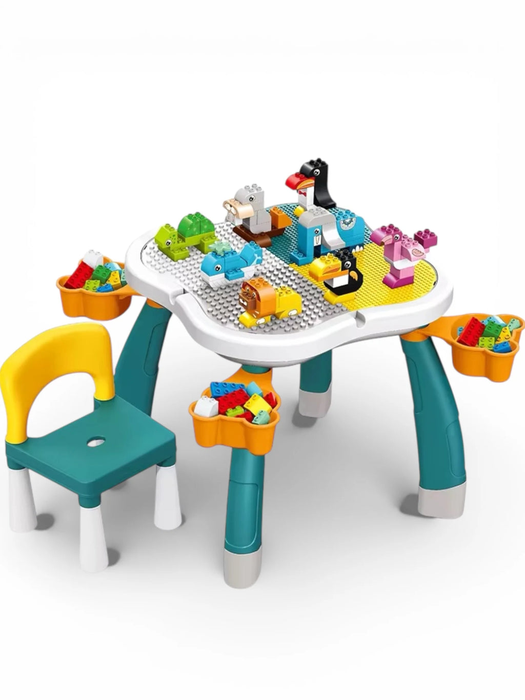 Kids Blocks Creative Table with Chair Tahito toys