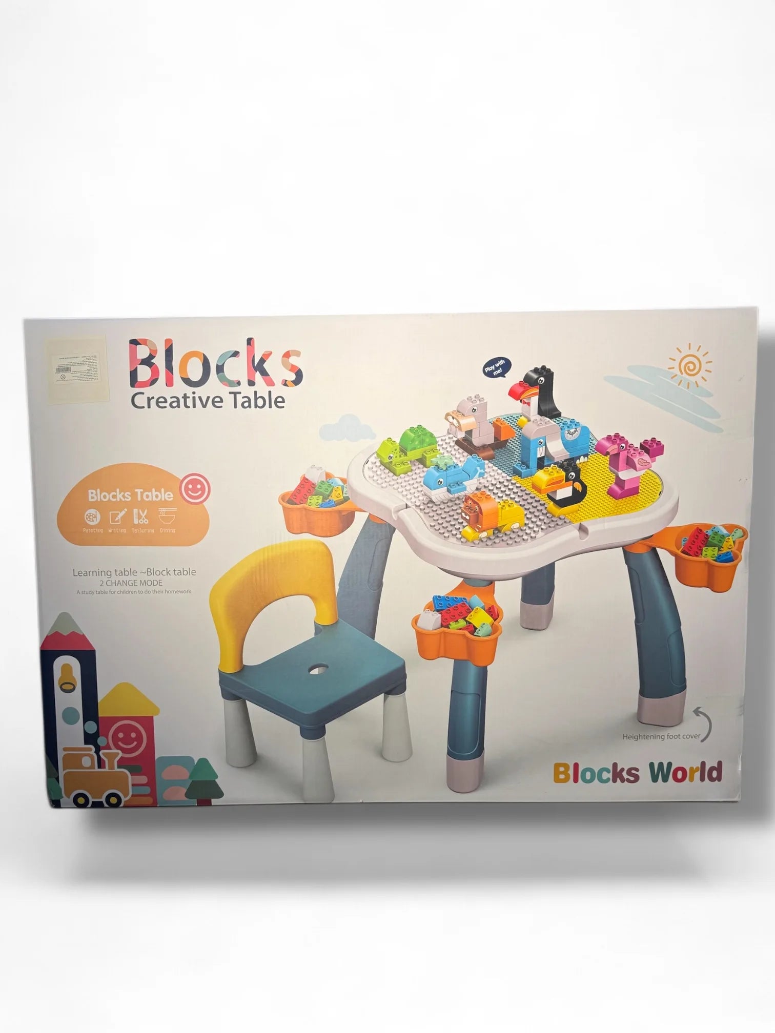 Kids Blocks Creative Table with Chair Tahito toys