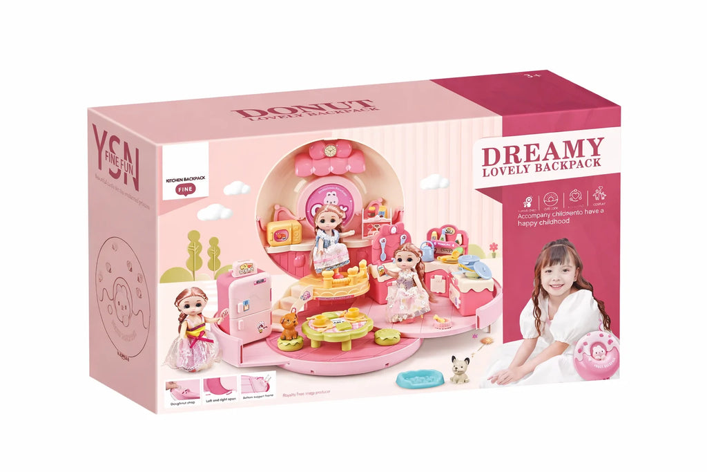Donut Lovely Backpack Playset – Kitchen & Doll House Tahito toys