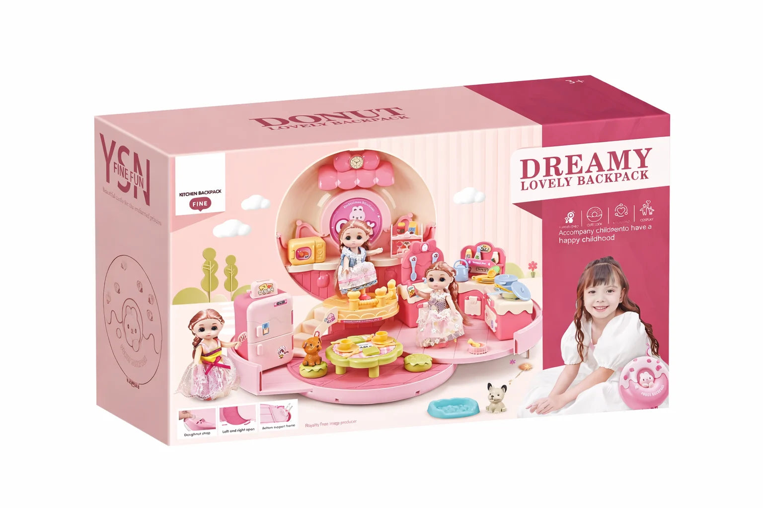 Donut Lovely Backpack Playset – Kitchen & Doll House Tahito toys