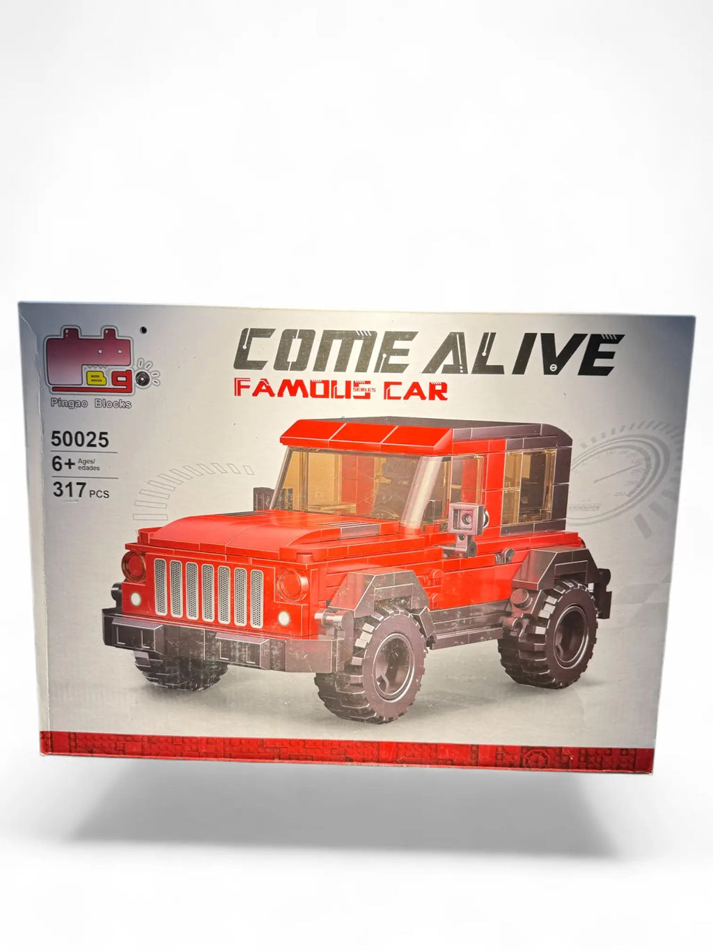 Off-Road Block Car – Red (317 PCS) Tahito toys