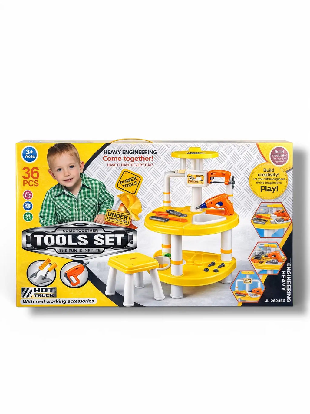 Kids Tools Workbench Set with Stool – 36 PCS Tahito toys