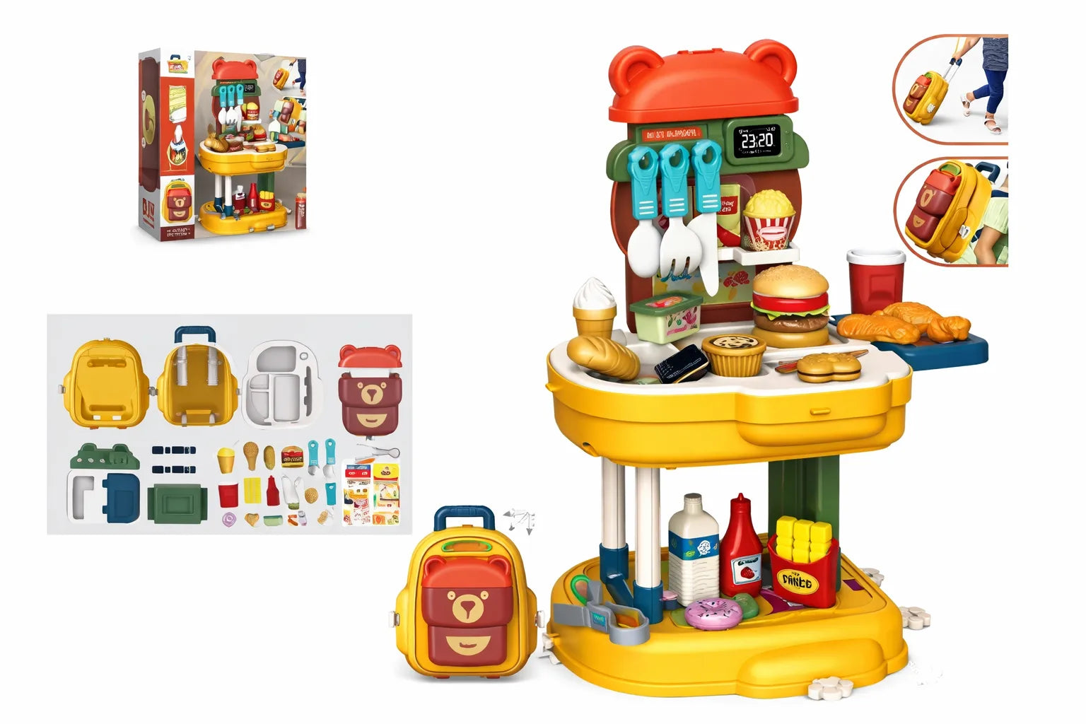 Kids Burger Kitchen Backpack Tahito toys