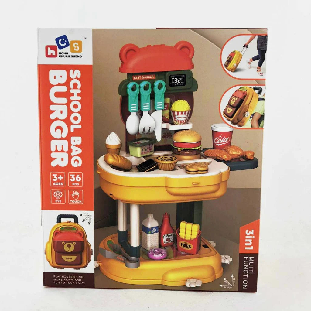 Kids Burger Kitchen Backpack Tahito toys