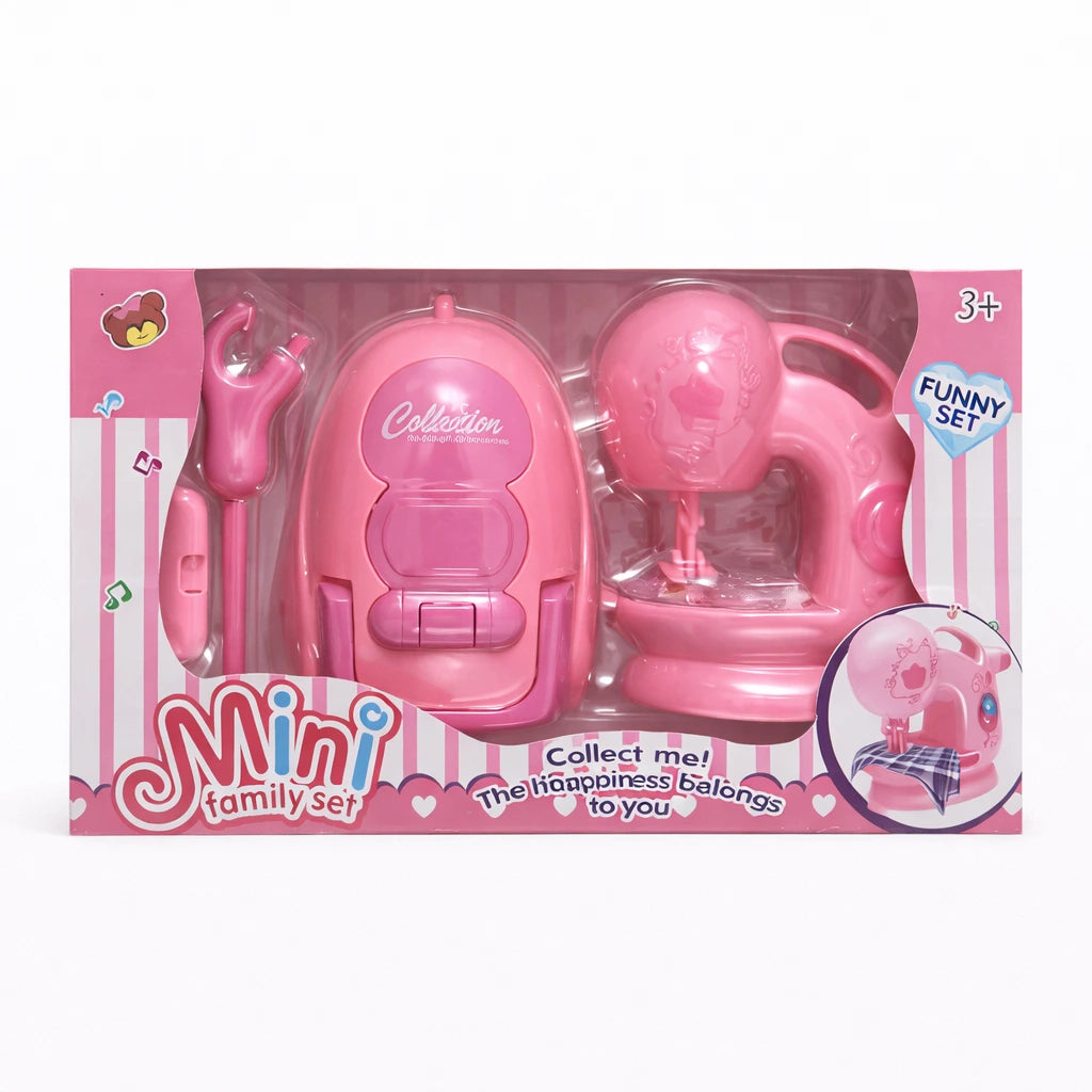 Mini Family Sewing Machine & Home Appliances Play Set Tahito toys
