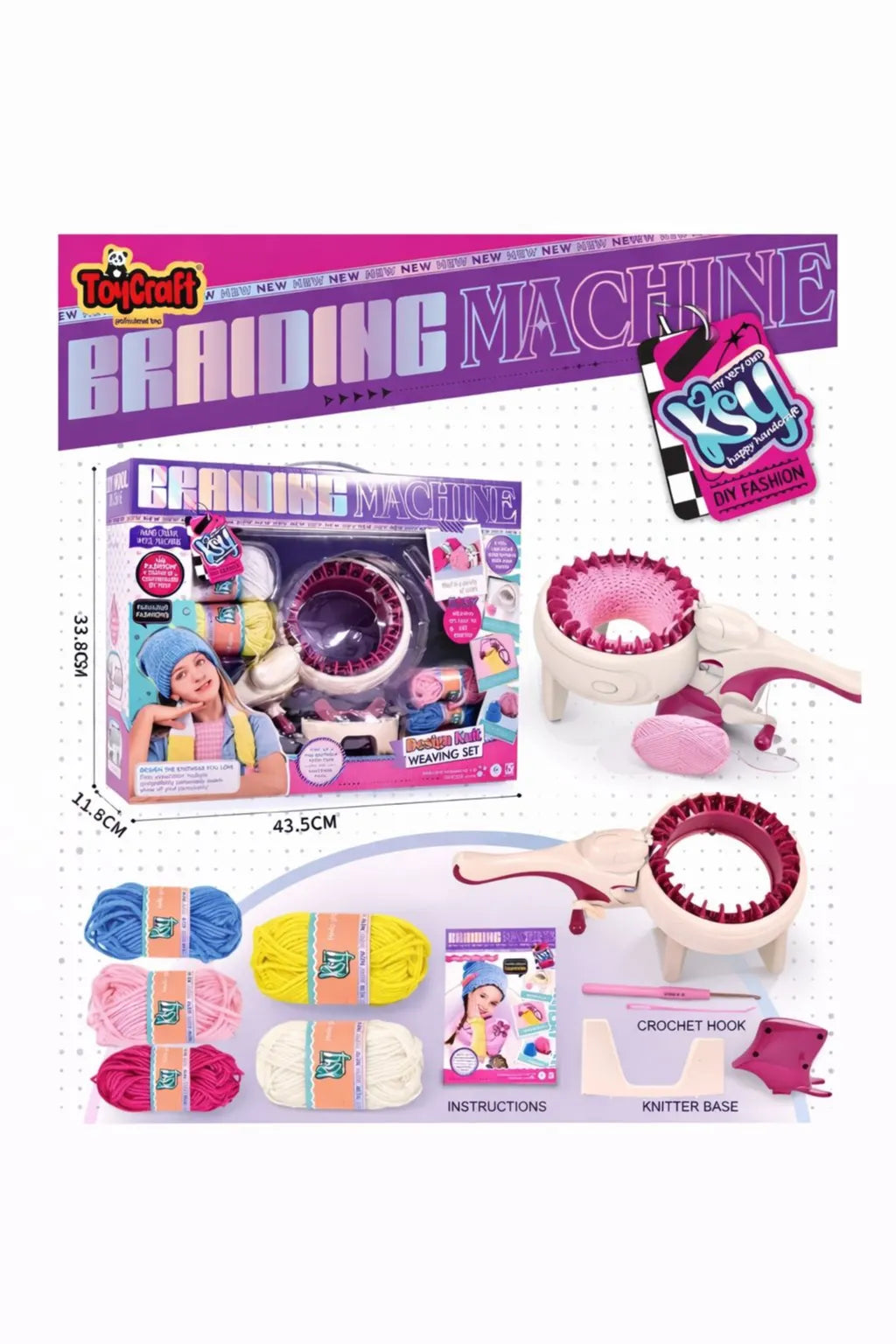 DIY Braiding Machine Knitting Set Tahito toys