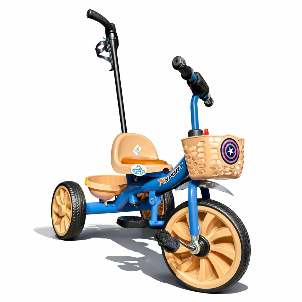 Kids Tricycle with Parent Push Handle Tahito toys