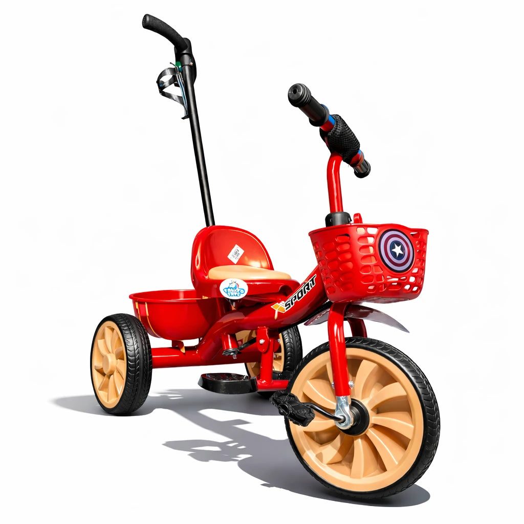 Kids Tricycle with Parent Push Handle Tahito toys