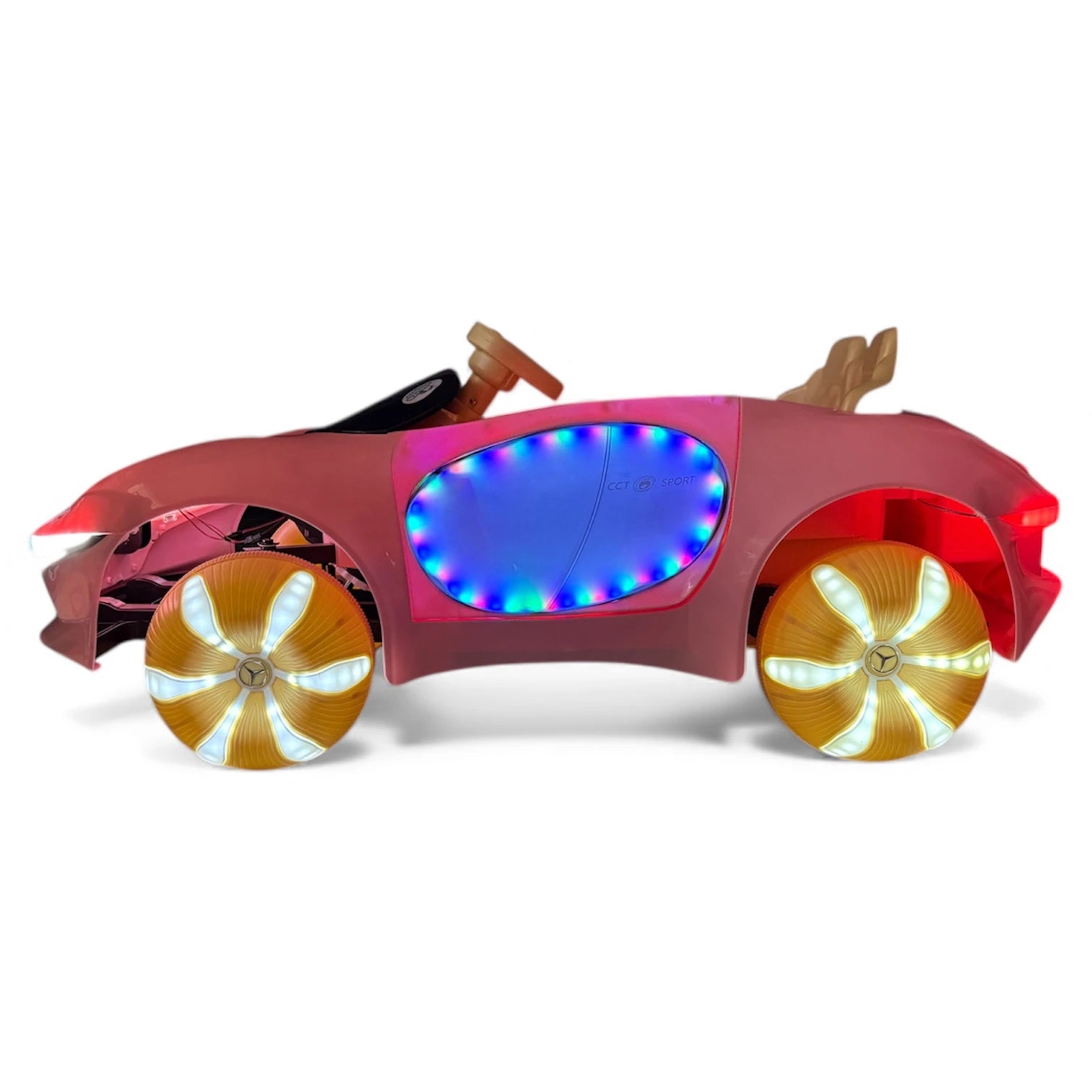 Tahito Toys Mercedes Smart toy car in black with detailed exterior, designed for children and realistic in appearance.
