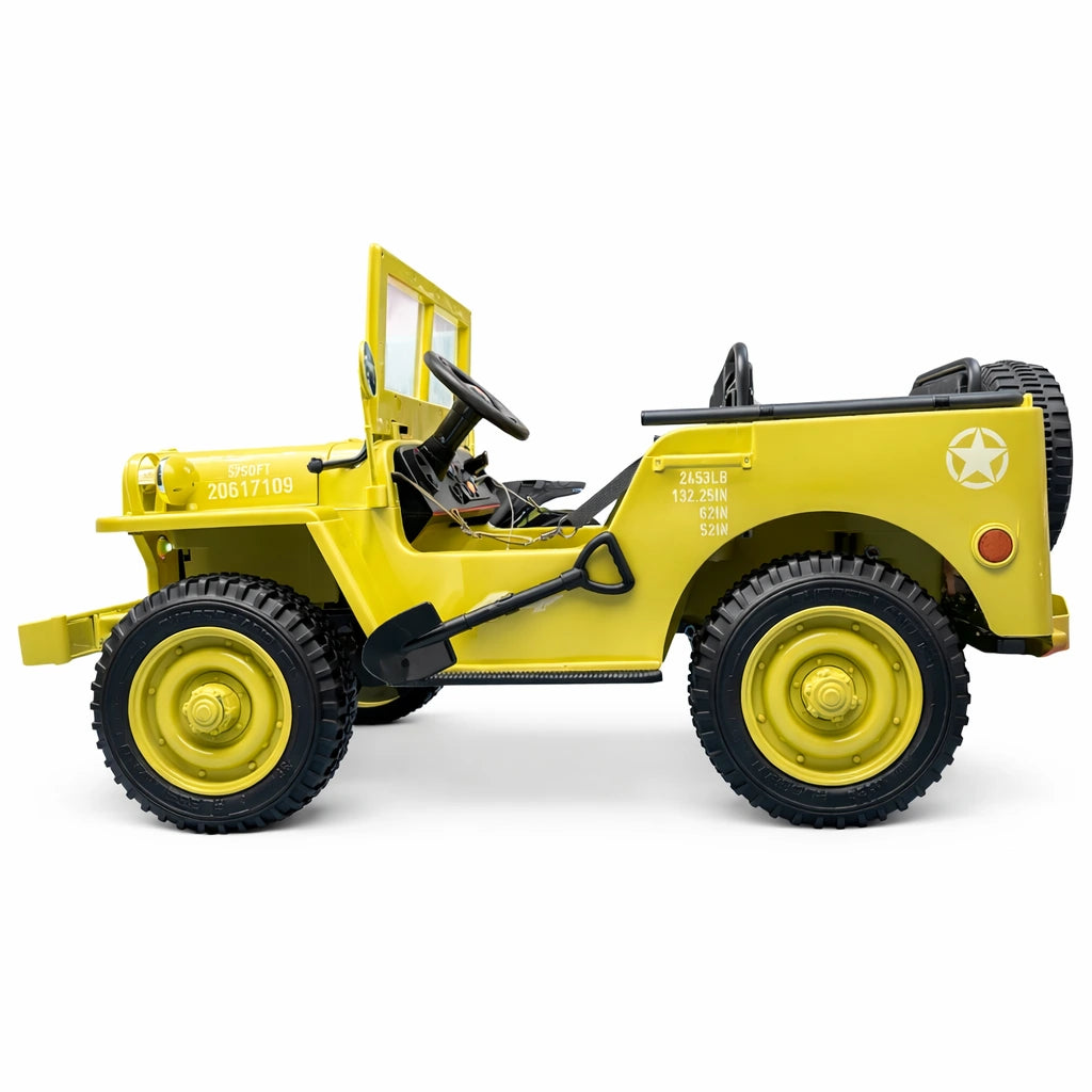 Tahito Toys Desert Jeep Wrangler toy displayed, featuring rugged design and desert-themed colors, perfect for imaginative play.