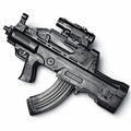 Tahito Toys M249 N95 Gel Blaster with realistic gun design, featuring bright colors and gel ammo, ready for play.