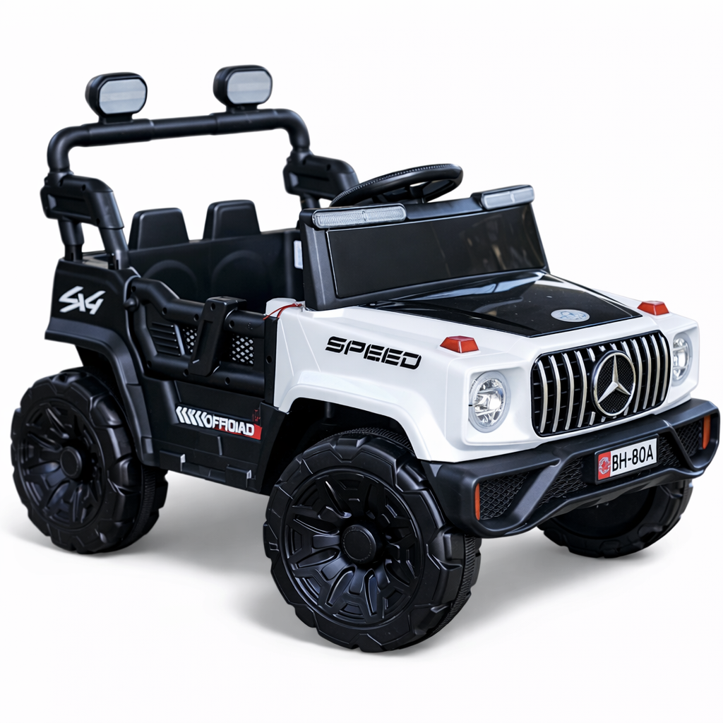 Tahito Toys Mercedes 4x4 toy vehicle with detailed exterior and realistic design, suitable for children’s play.