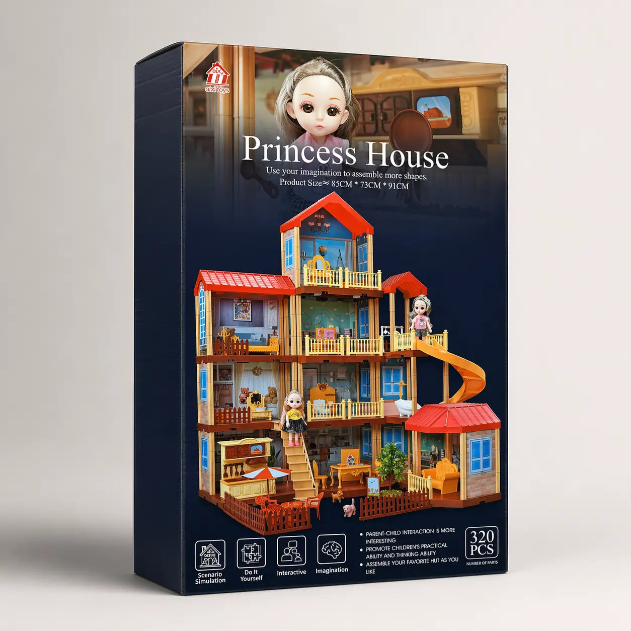 Luxury Princess Dollhouse Set Tahito toys