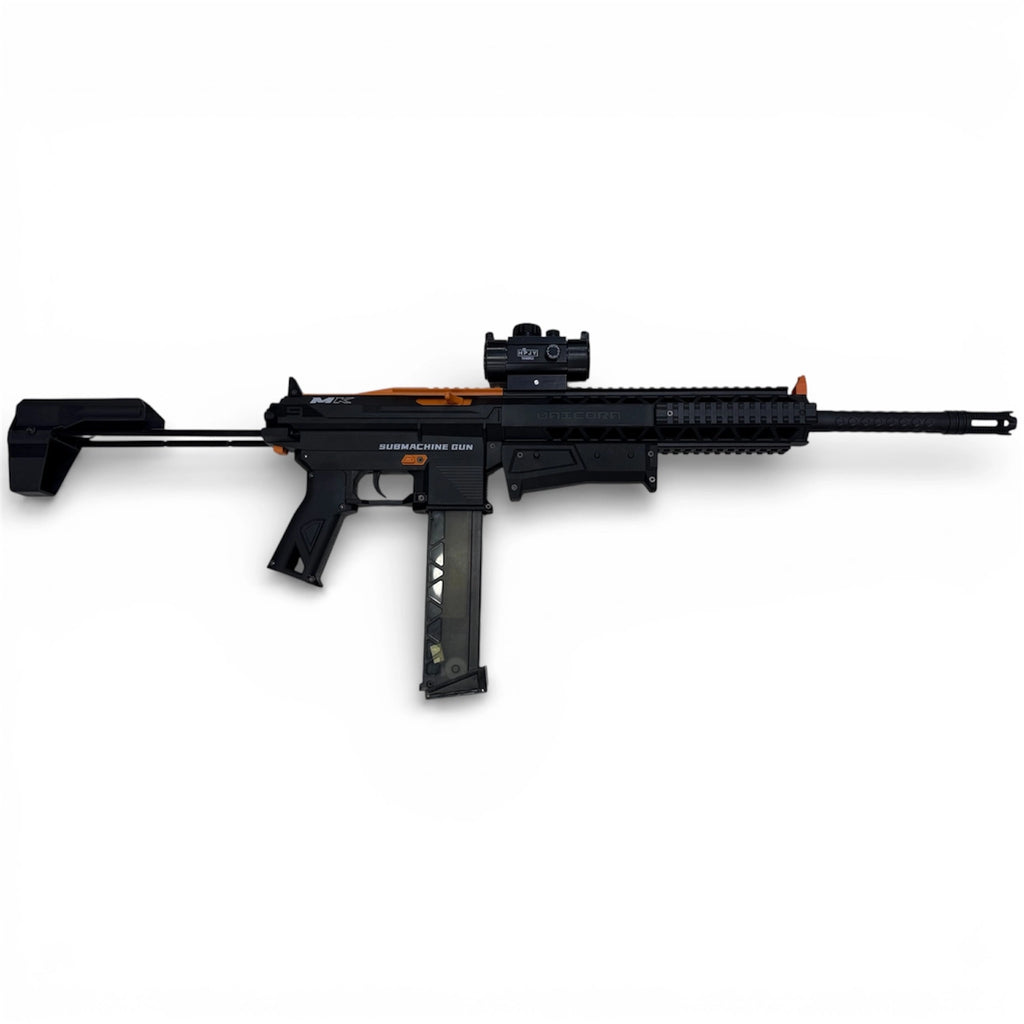Tahito Toys MK Rifle Gel Blaster showing a realistic toy gel gun with vibrant colors and safety features.