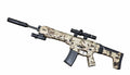Tahito Toys SCAR camouflage toy gun with realistic design and green camouflage pattern, perfect for kids' play and pretend battles.