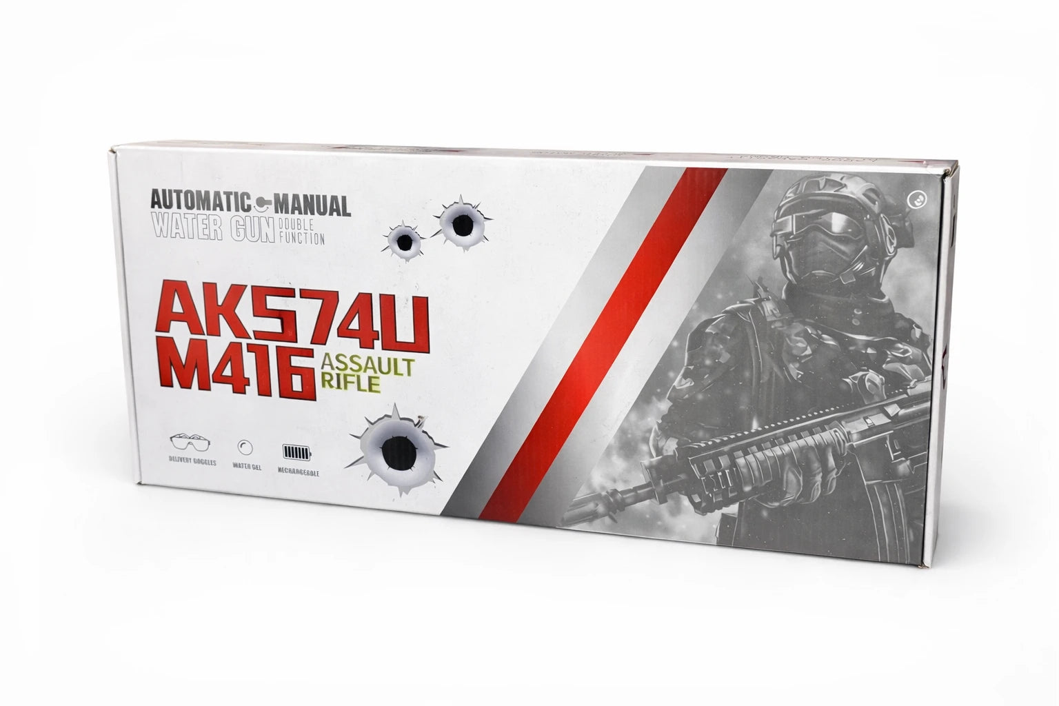 Tahito Toys M4G Gel Blaster Rifle, detailed plastic toy gun with realistic design for outdoor play and target shooting.