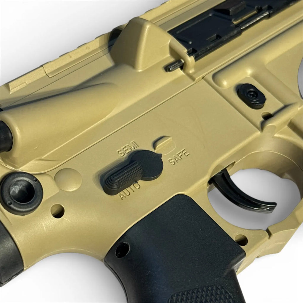 Tahito Toys M4A1 Gel Blaster Toy Gun with realistic design and vibrant colors, suitable for active play and outdoor fun.
