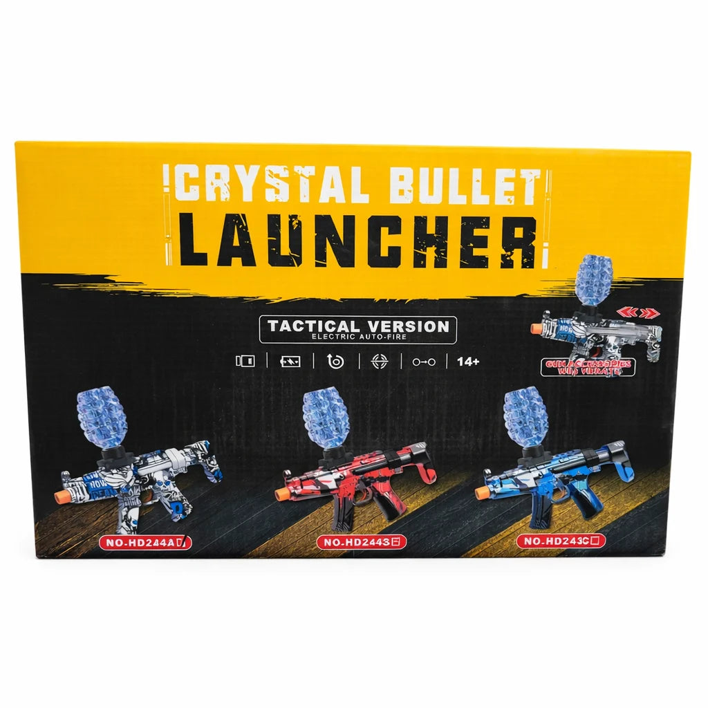 Tahito Toys MP5 Gel Blaster showing a realistic black and orange toy gun with gel ammo, ideal for outdoor play and target practice.