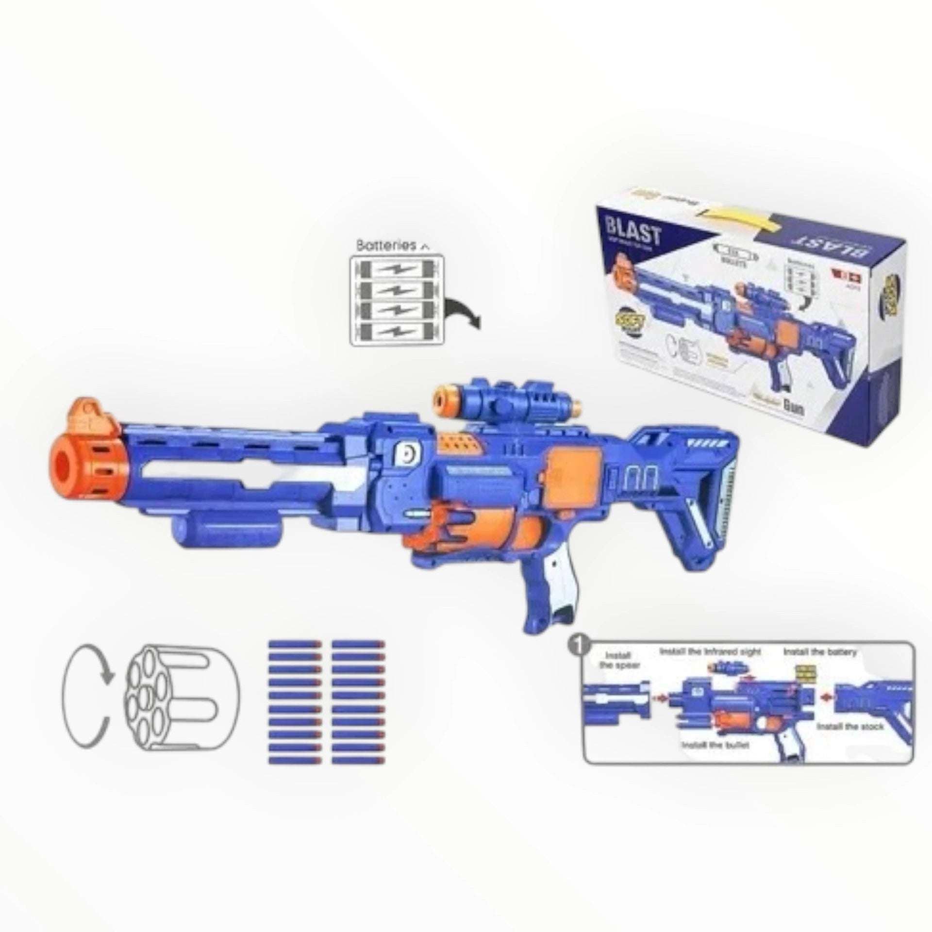 Blast Soft Bullet Revolver Toy Tahito toys
