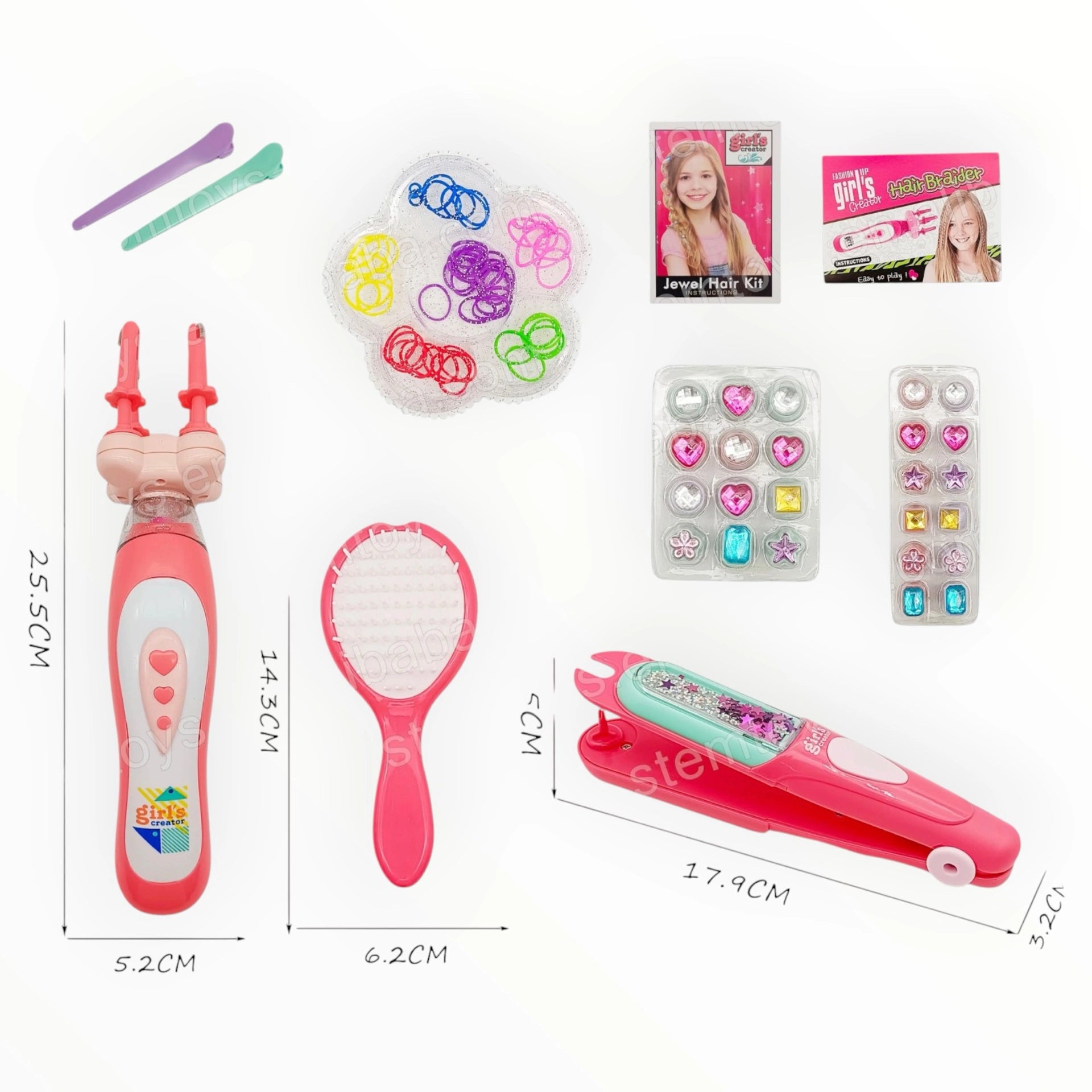 2-in-1 Hair Gems & Braider Set Tahito toys