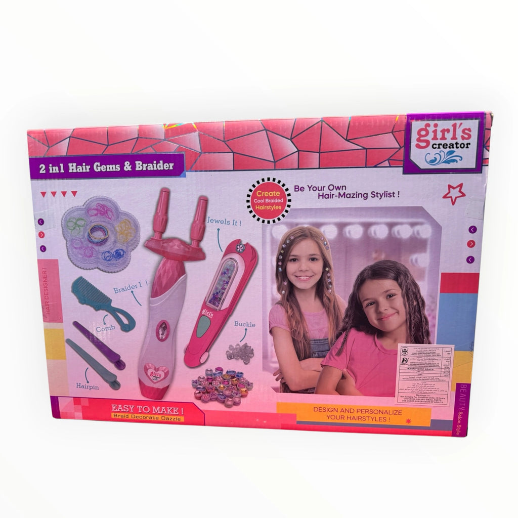 2-in-1 Hair Gems & Braider Set Tahito toys