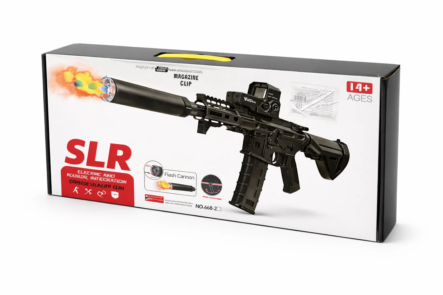 Tahito Toys SLR toy rifle with silencer and effects, realistic design perfect for imaginative play and role-playing.