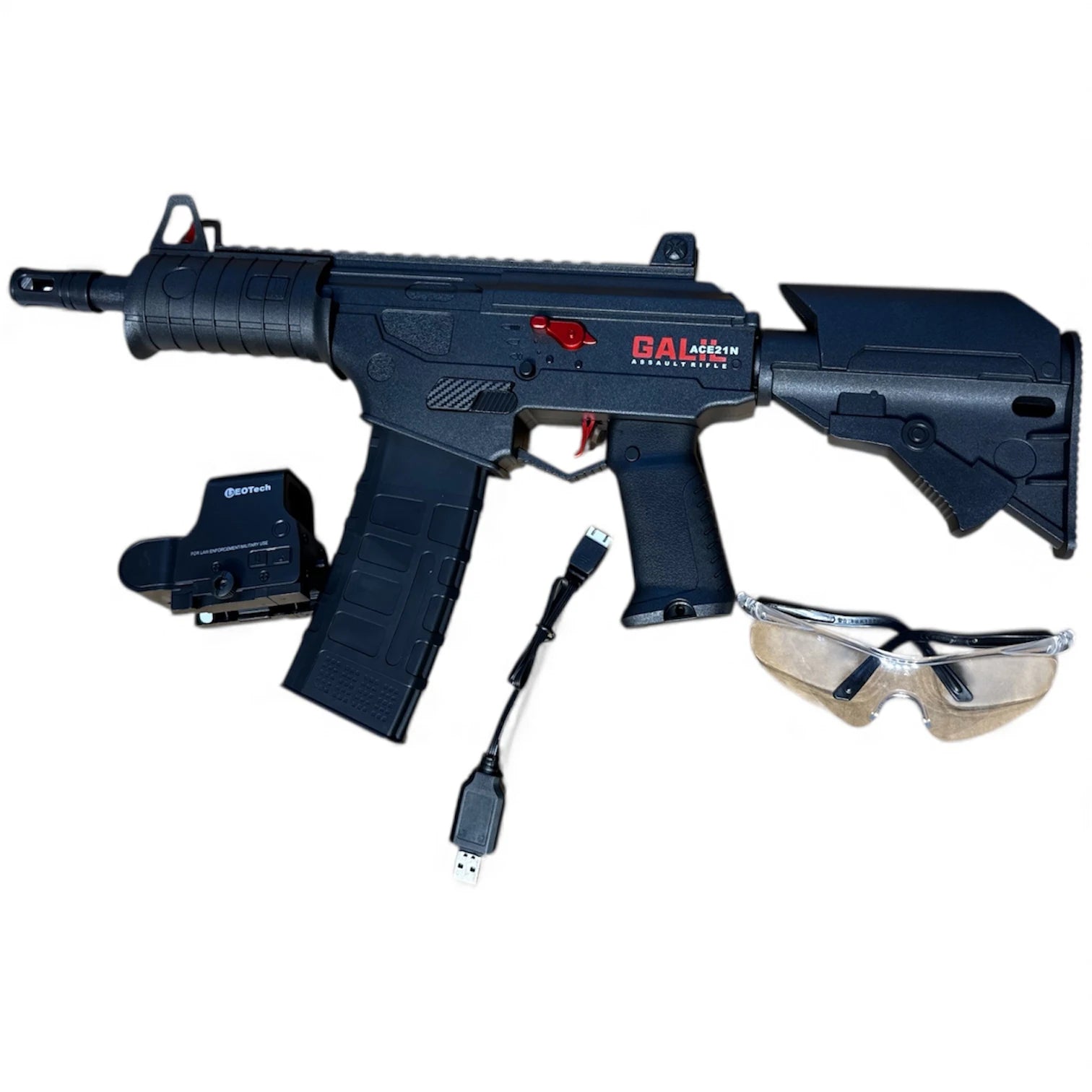 Tahito Toys Galil ACE 21 gel blaster toy gun with realistic design and vibrant colors, perfect for outdoor play and target shooting.