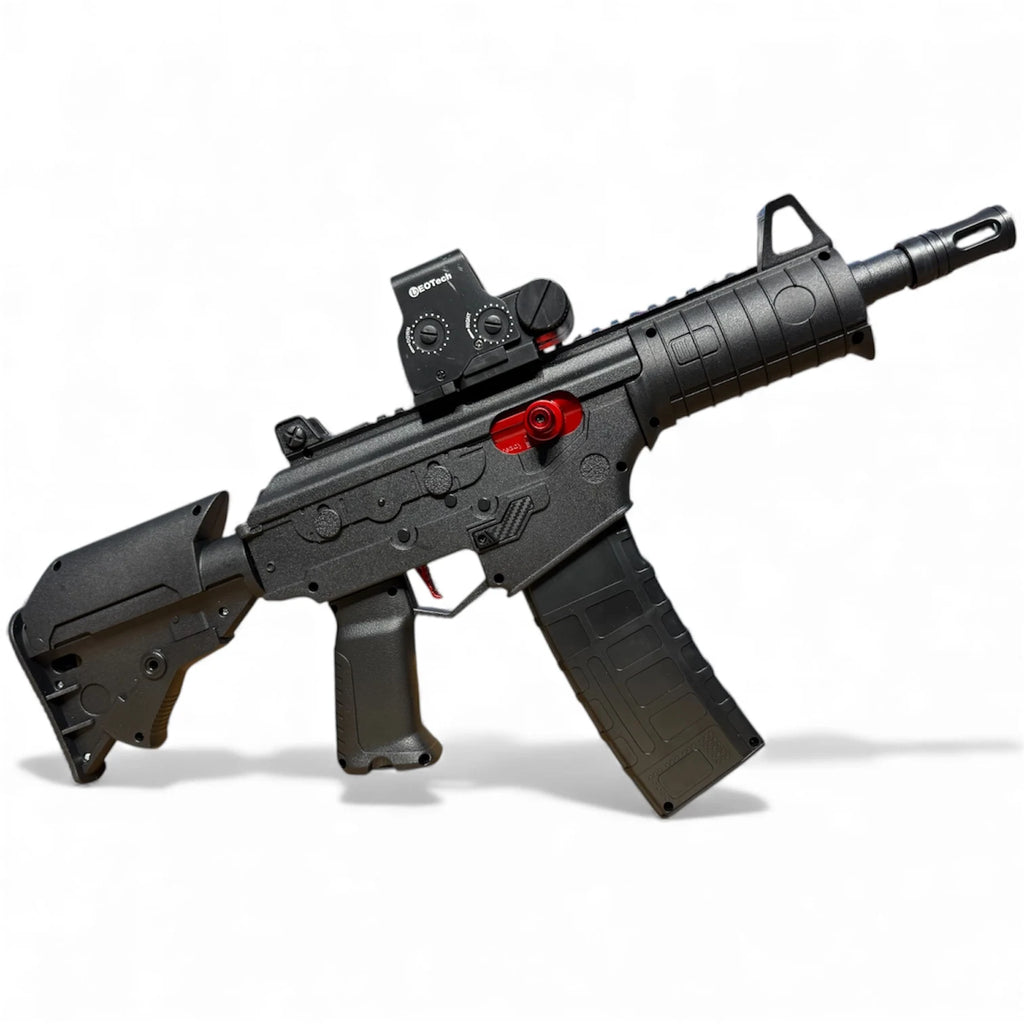 Tahito Toys Galil ACE 21 gel blaster toy gun with realistic design and bright color accents, shown in a close-up view.