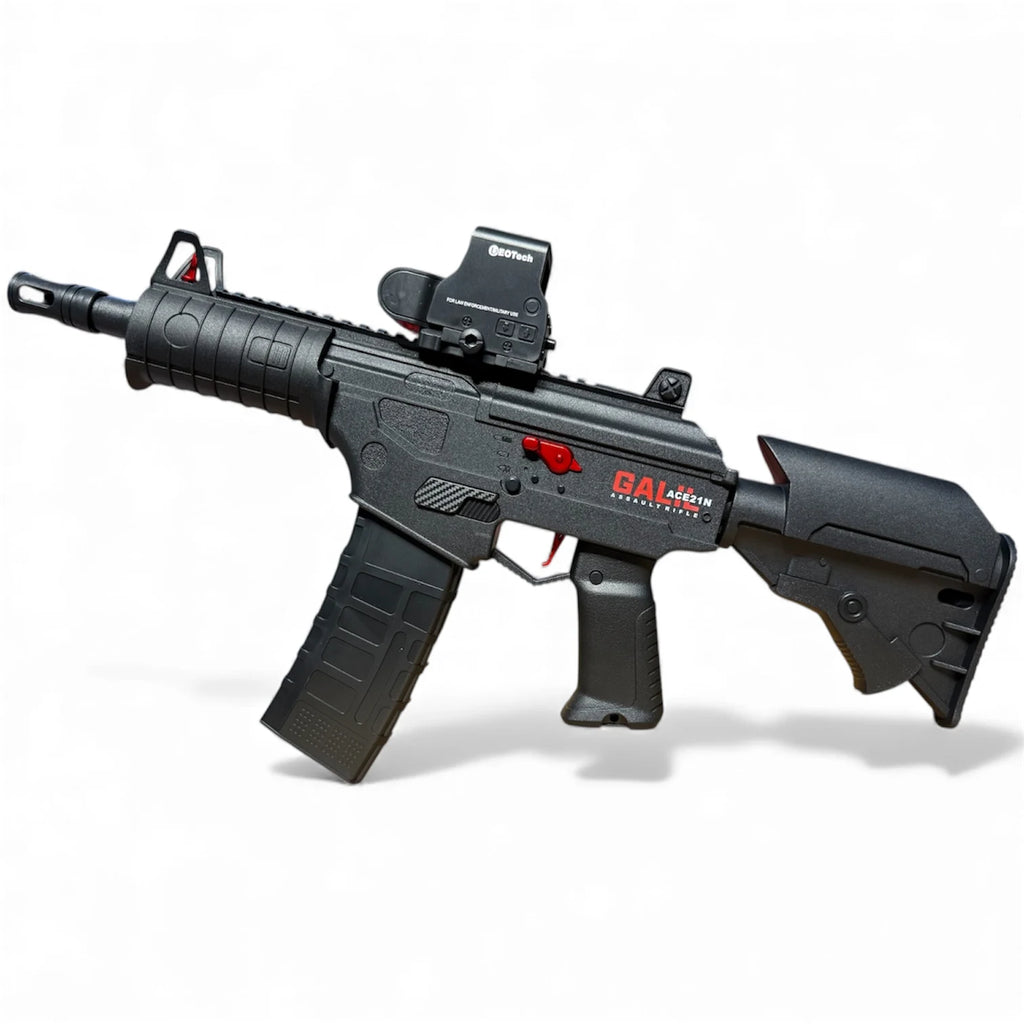 Tahito Toys Galil ACE 21 gel blaster toy gun with realistic design and vibrant colors, ready for outdoor play.
