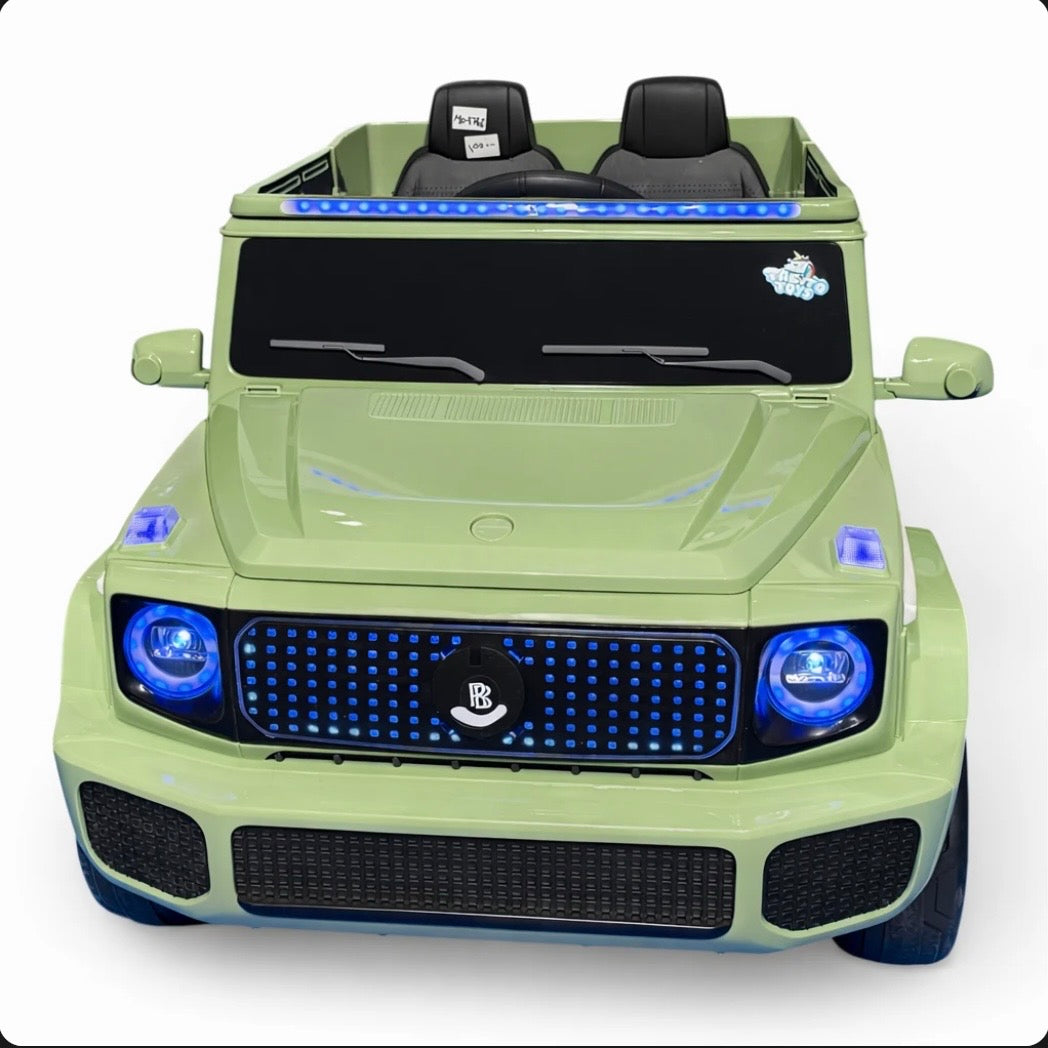 Tahito Toys Brabus G Class 6 Wheels Edition toy car with detailed exterior and six large wheels, realistic for collectors.