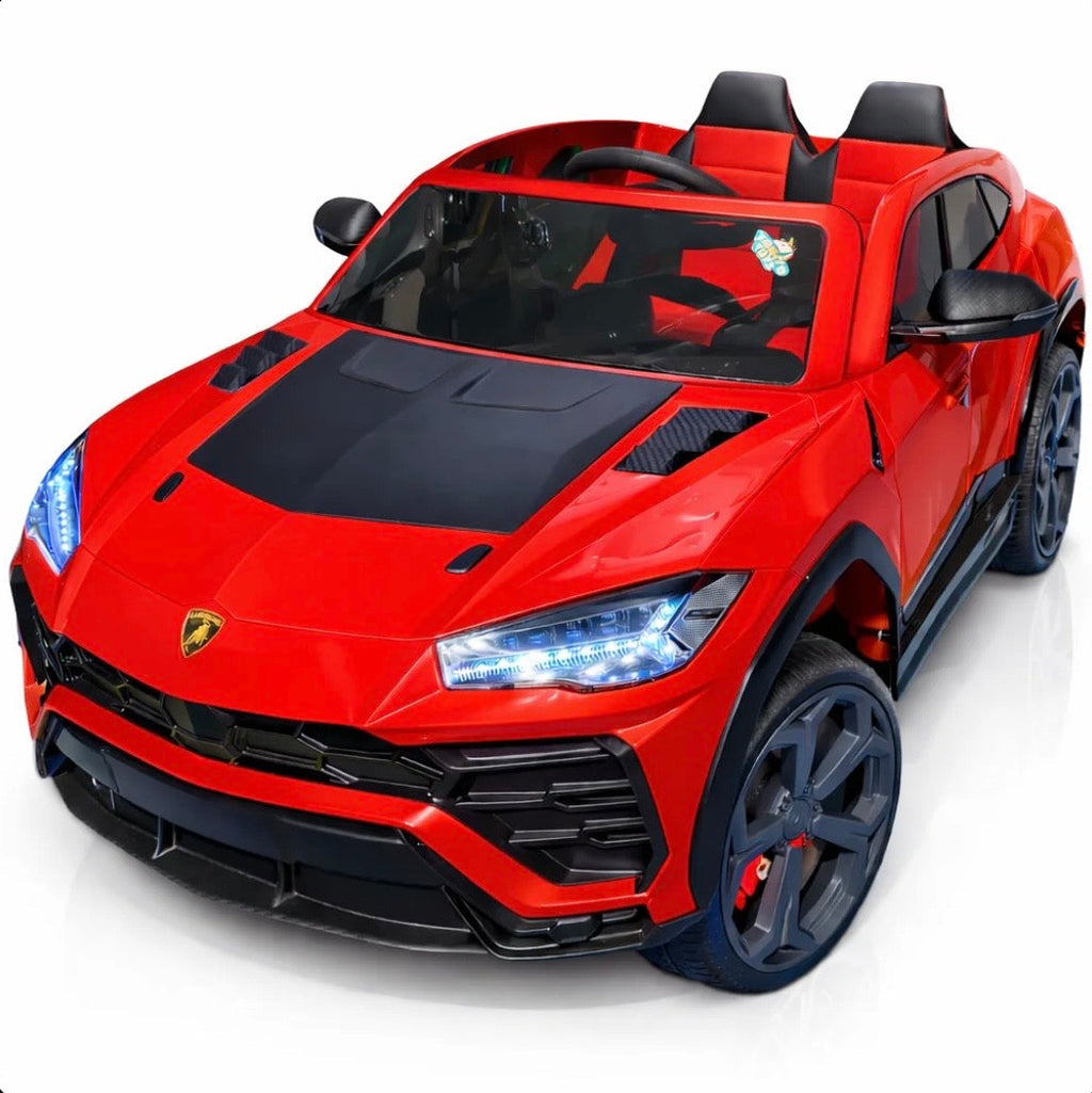 Tahito Toys Lamborghini Urus toy car in vibrant yellow with detailed features and realistic design.