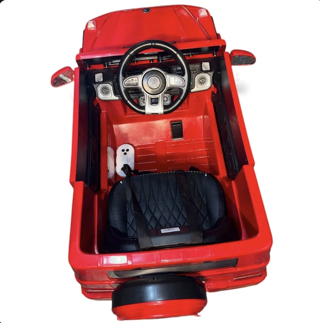 Tahito Toys Mercedes G-Class toy car in silver with detailed exterior design and realistic features for children.