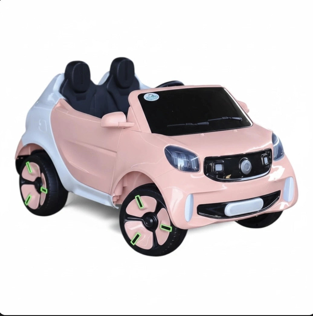 Tahito Toys Mercedes Panda Smart Car toy, detailed miniature vehicle in black and white with panda design, suitable for children.