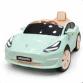 Tahito Toys Tesla car model in black with detailed exterior, showcasing sleek design and realistic features.