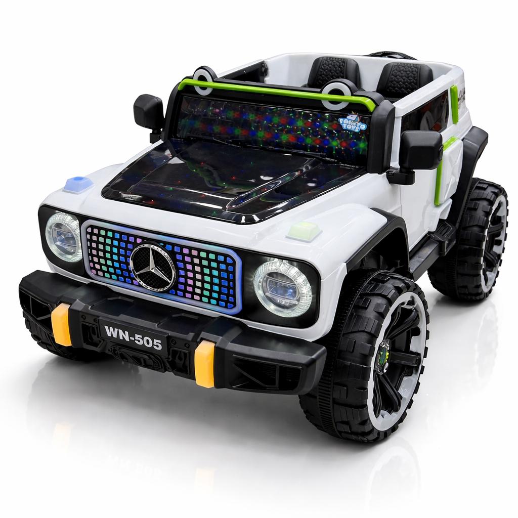 Tahito Toys Mercedes Safari Kids Car, a detailed miniature toy vehicle with safari-themed design and realistic features.